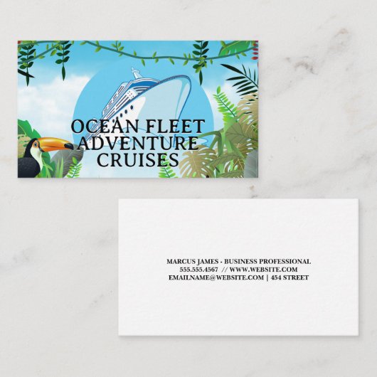 cruiseschip | Tropisch Oerwoud Visitekaartje (Voorkant / Achterkant)