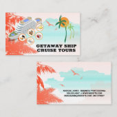 cruiseschip | Tropische bomen Visitekaartje (Voorkant / Achterkant)