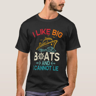Cruiseschip Vakantie Retro Ik Hou van Grote Schepe T-shirt