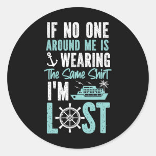 Cruiseschip vakantie vrienden familie van Nob Ronde Sticker