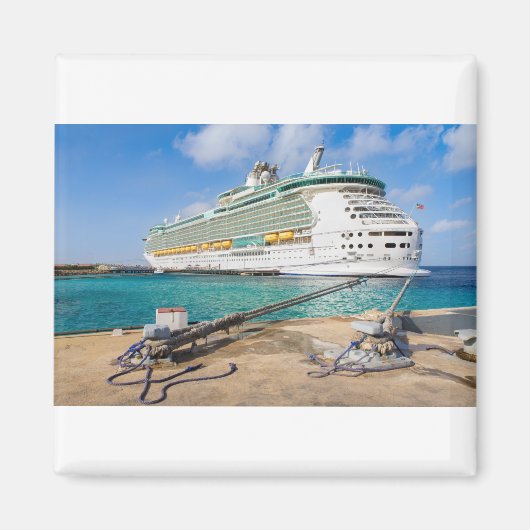 Cruiseschip verankerd aan de kust van het eiland B Magneet (Voorkant)