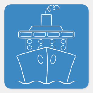 Cruiseschip Vierkante Sticker