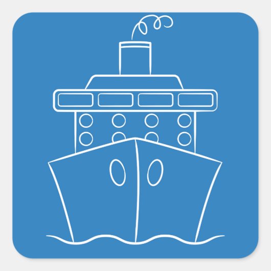 Cruiseschip Vierkante Sticker (Voorkant)