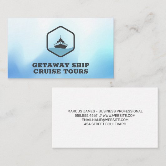 Cruiseschip Visitekaartje (Voorkant / Achterkant)