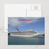 Cruiseschip voor anker in Roatan, Honduras Briefkaart (Voorkant / Achterkant)