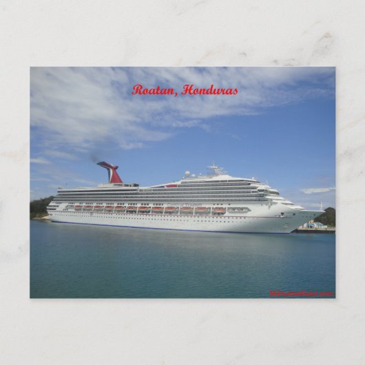 Cruiseschip voor anker in Roatan, Honduras Briefkaart (Voorkant)
