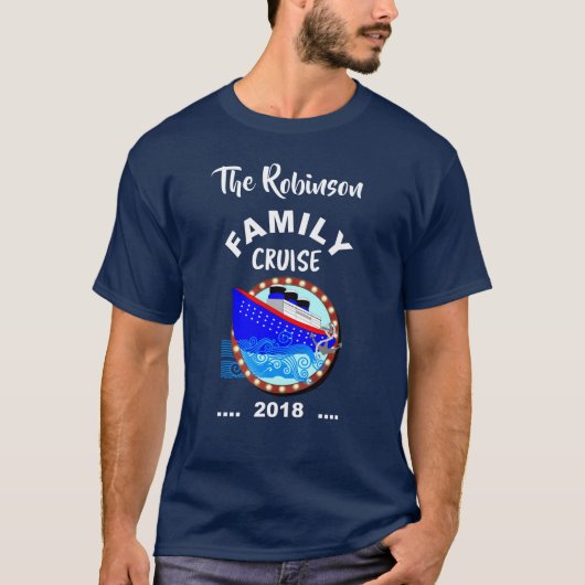 Cruiseschip voor de familie, speciaal gepersonalis t-shirt (Voorkant)