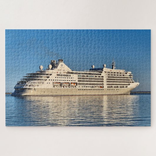 Cruiseschip vroege ochtend, Buitenhaven 2 Legpuzzel (Horizontaal)