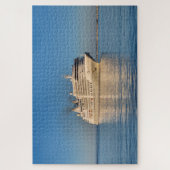 Cruiseschip vroege ochtend, buitenhaven legpuzzel (Verticaal)