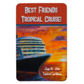 Cruiseschip Zonsondergang Stateroom Deur Magneet (Verticaal)