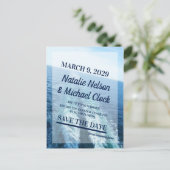 CruiseShip Yacht Destination Wedding Save the Date Aankondigingskaart (Staand voorkant)