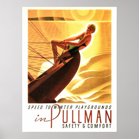 Cruisesnelheid naar WINTER PLAYGROUND Vintage Trav Poster (Voorkant)