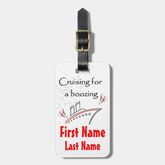 Cruisesom voor een Bagagelabel voor het Boeien (Voorkant verticaal)