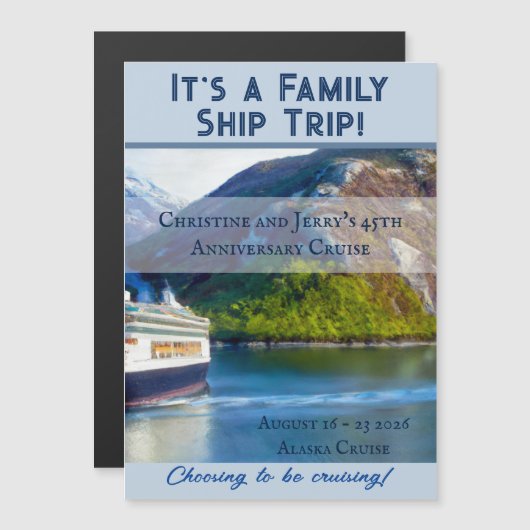 Cruisestuurdeur Magnet Noordelijke kruising Magnetische Uitnodiging (Voorkant / Achterkant)