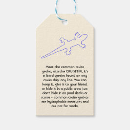 CRUISETIKI! Blue Common Cruise Gecko Cadeaulabel