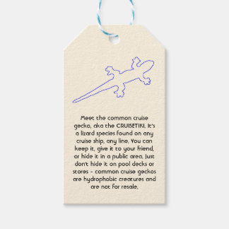 CRUISETIKI! Blue Common Cruise Gecko Cadeaulabel