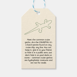 CRUISETIKI! Green Common Cruise Gecko Cadeaulabel