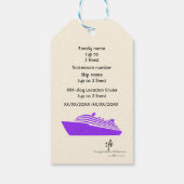 CRUISETIKI! Paarse Common Cruise Gecko Cadeaulabel (Achterkant)