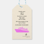 CRUISETIKI! Roze Common Cruise Gecko Cadeaulabel (Achterkant)