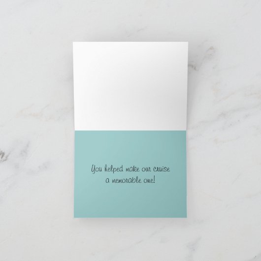 cruisevakantie | Nautische dank u Bedankkaart (Binnen)
