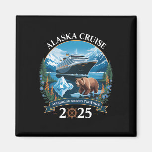 Cruisin Alaska 2025 Familie Alaska Cruise Grappige Magneet