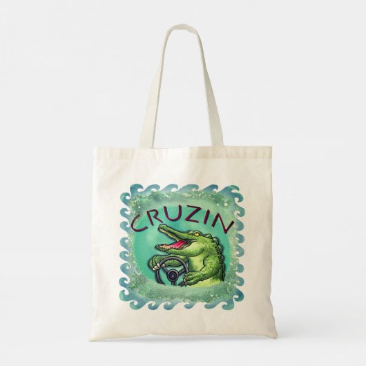 Cruisin Alligator canvas tas (Achterkant)
