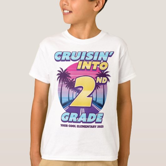 Cruisin’ Back to School 2nd Grade T-shirt (Voorkant)