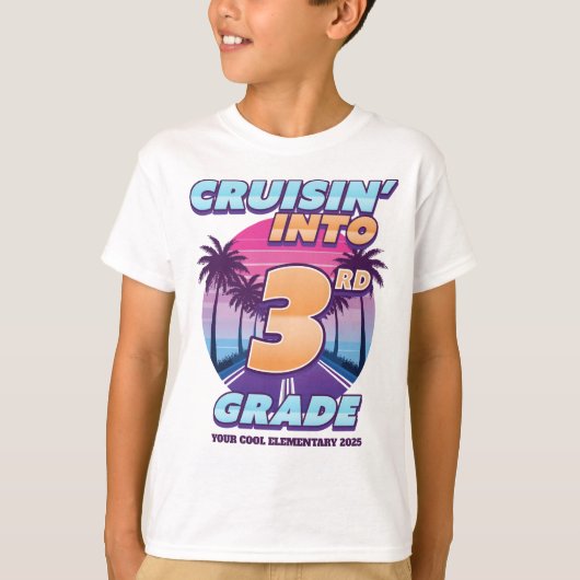 Cruisin’ Back to School 3rd Grade T-shirt (Voorkant)