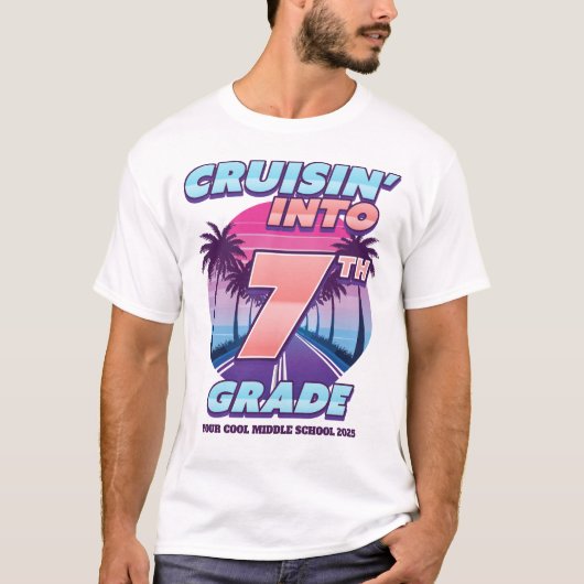 Cruisin’ Back to School 7th Grade (Bigger Sizes) T-shirt (Voorkant)