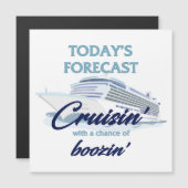 Cruisin' & Boozin' Vierkante Cruise Deurmagnet (Voorkant / Achterkant)
