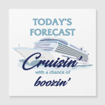 Cruisin' & Boozin' Vierkante Cruise Deurmagnet