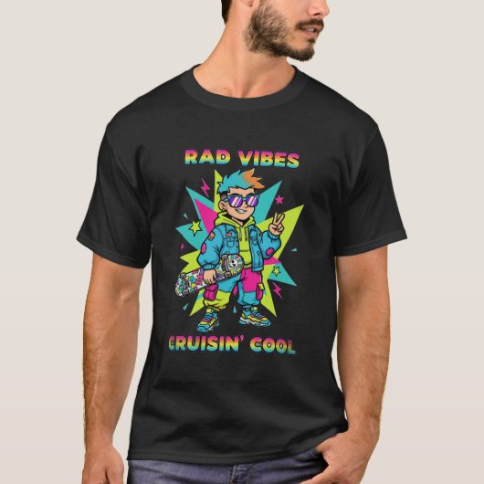 Cruisin’ Cool Funky Cartoon T-shirt | trendy straa (Voorkant)