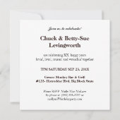 Cruisin Couple Photo Jubileum Party Kaart (Achterkant)