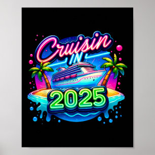 Cruisin' In 2025 Cruise Trip Zomer Vakantie Hawaï Poster