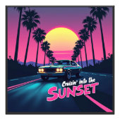 Cruisin' Into The Sunset beroemd gemaakt door 80s  Foto Afdruk (Voorkant)