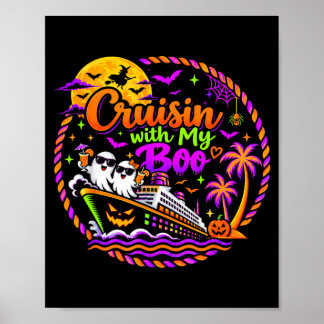 Cruisin' Met Boo Halloween Koppels Reis Cruise Poster