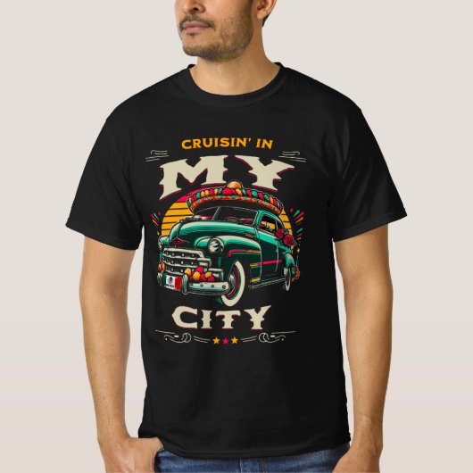 Cruisin' Mex Mannen T-shirt (Voorkant)