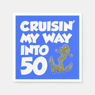 Cruisin My Way in 50 Boat Thleed Party Napkins Servet