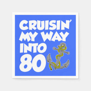 Cruisin My Way in 80 Boat Thleed Party Napkins Servet
