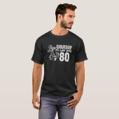 Cruisin' My Way in 80 Funny 80th Birthday Anchor T-shirt (Voorkant volledig)