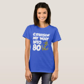 Cruisin' My Way Into 80 (ON DARK) T-shirt (Voorkant volledig)