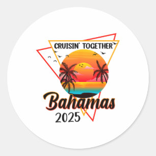 Cruisin Samen Hamas 2025 Familie Vriend Vakantie T Ronde Sticker