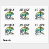 Cruisin Slow Lane Life Vierkante Sticker (Vel)