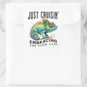 Cruisin Slow Lane Life Vierkante Sticker (Tas)