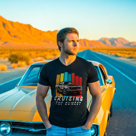 Cruisin 'Sunset Vintage Car: Retro Driving Graphic T-shirt