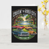 Cruisin The River City 2025 Moss Int Ms Clic Car D Kaart (Gele Bloem)