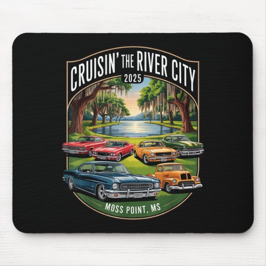 Cruisin The River City 2025 Moss Int Ms Clic Car D Muismat (Voorkant)