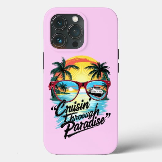 Cruisin’ Through Paradise: Tropische Ontsnappingsv Case-Mate iPhone Case (Achterkant)