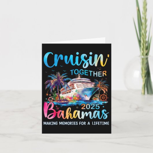 Cruisin Together Bahama's 2025 Gezinscruise Bahama Kaart (Voorkant)