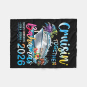 Cruisin' Together Bahamas 2026 Family Group Cruise Fleece Deken (Voorkant (Horizontaal))
